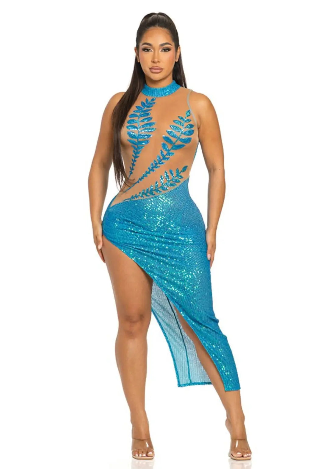 Seeker Sequin maxi dresses online Blue - Epicplacess