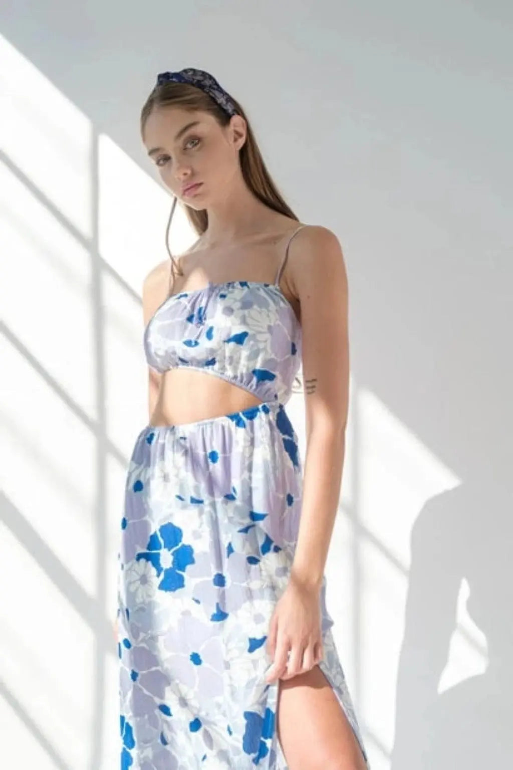 Show Some Skin Maxi Dress Blue Dress Epicplacess