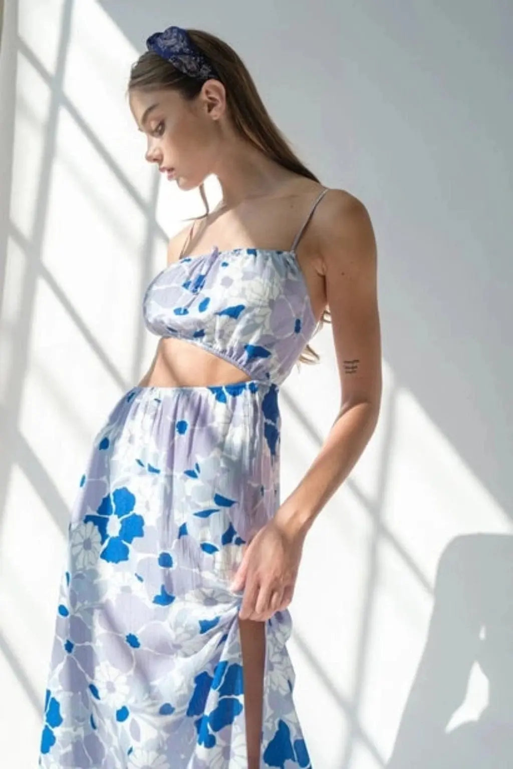 Show Some Skin Maxi Dress Blue Dress Epicplacess
