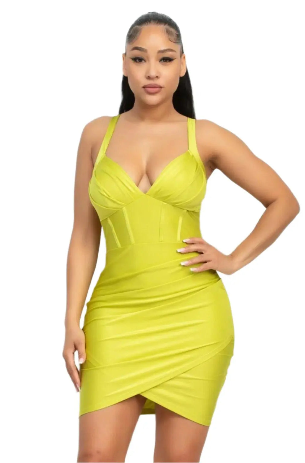 Celine Ribbed Mini Dress -Green Dress Epicplacess M Green