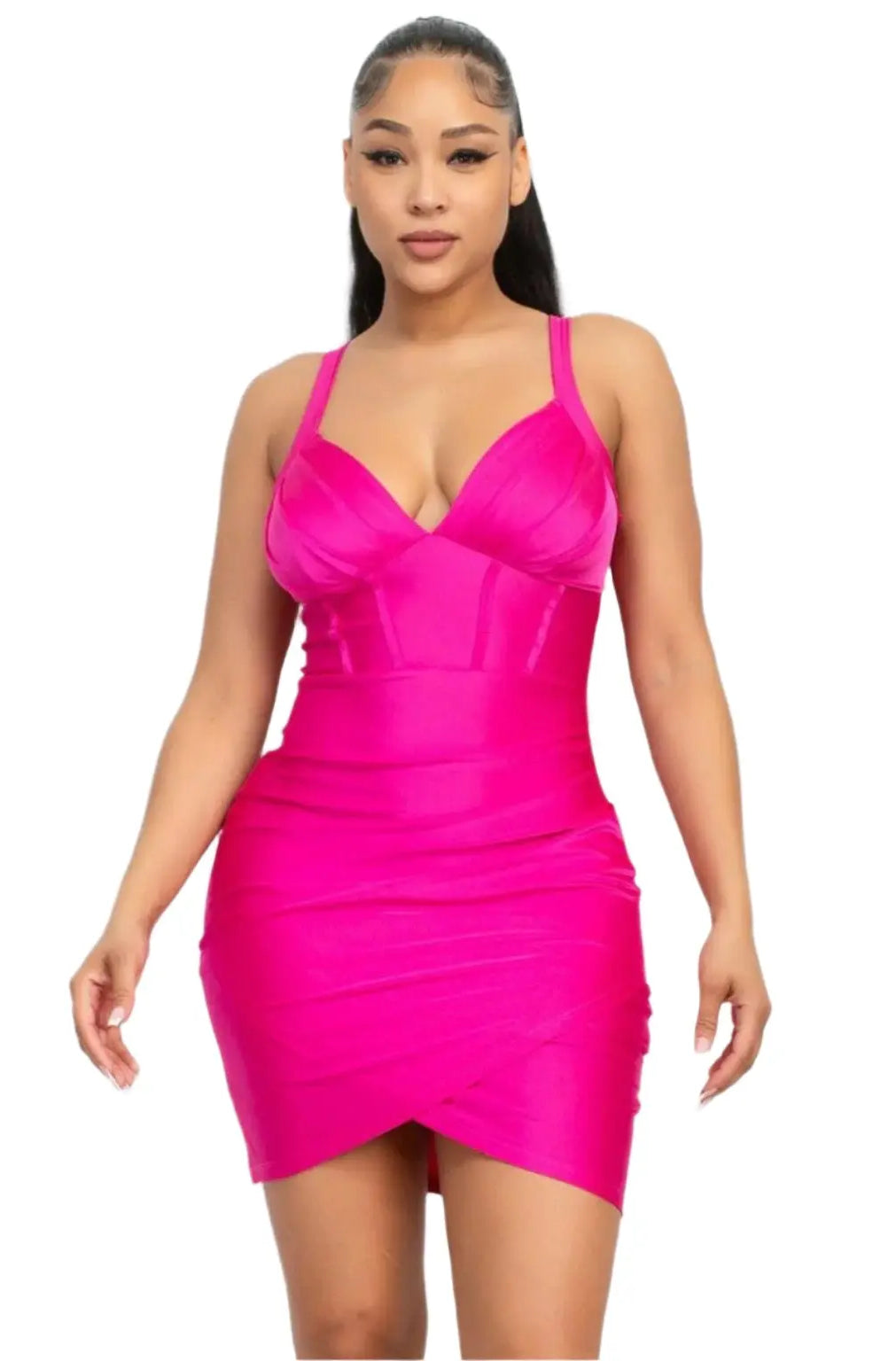 Celine Ribbed Mini Dress -Green Dress Epicplacess S Pink