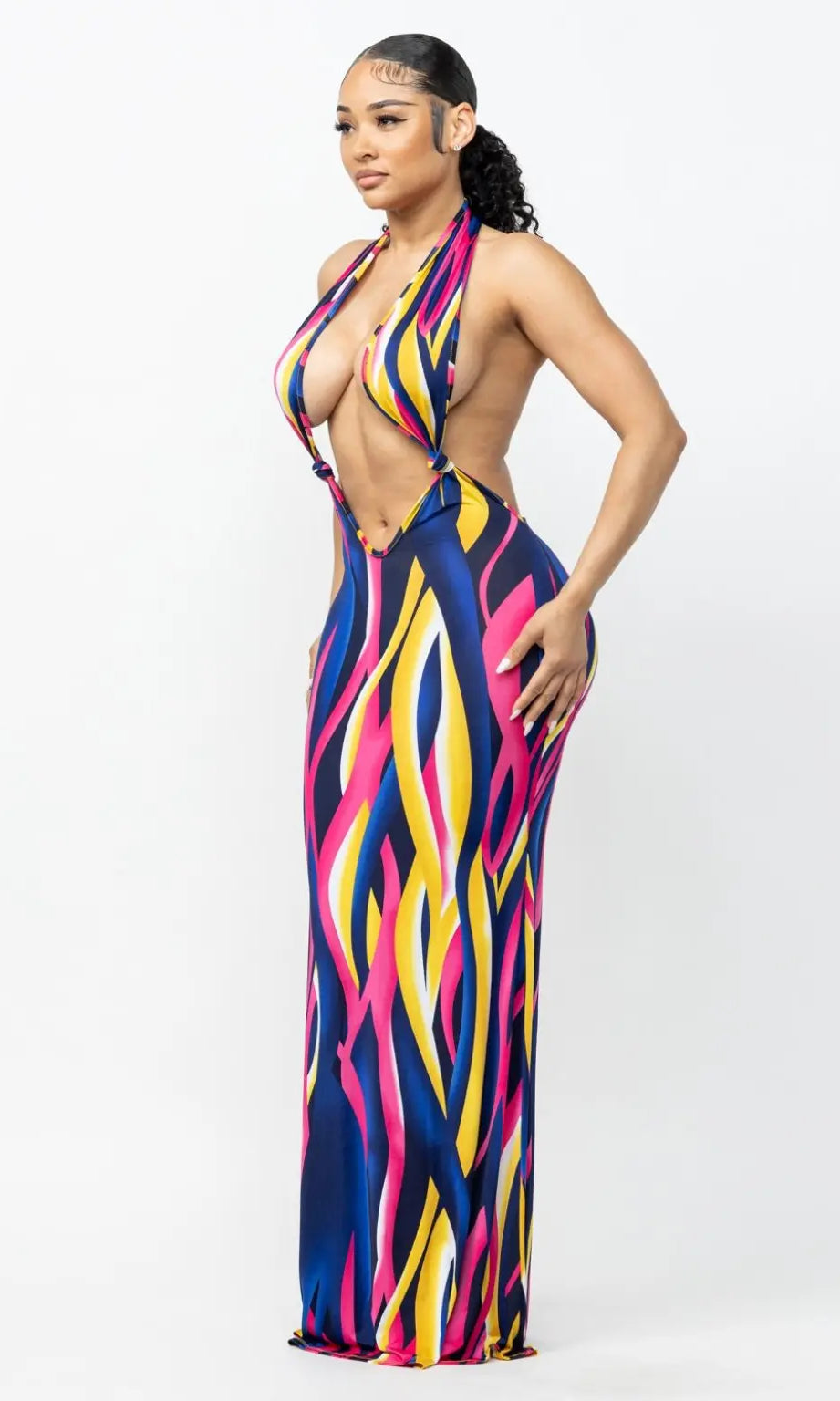 Heart My Satin Maxi Dress-Multi Dress Epicplacess