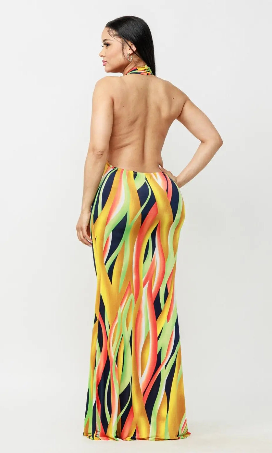 Heart My Satin Maxi Dress-Multi Dress Epicplacess