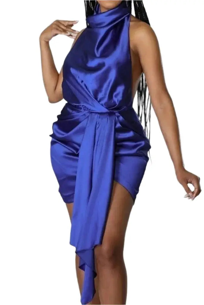 Beauty Halter Secrets Mini Dress - Pink Dress Epicplacess S Blue
