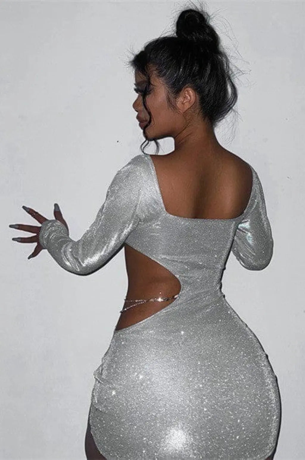 Resort Life silver Sequin Mini Dress - Epicplacess