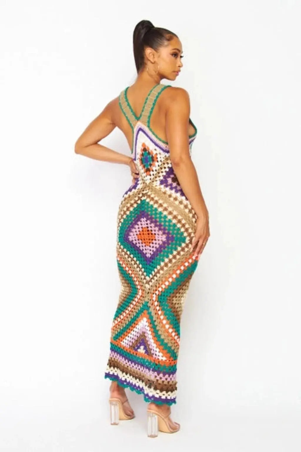 Dimond Knit Teal Maxi Dress Dress Epicplacess M Teal
