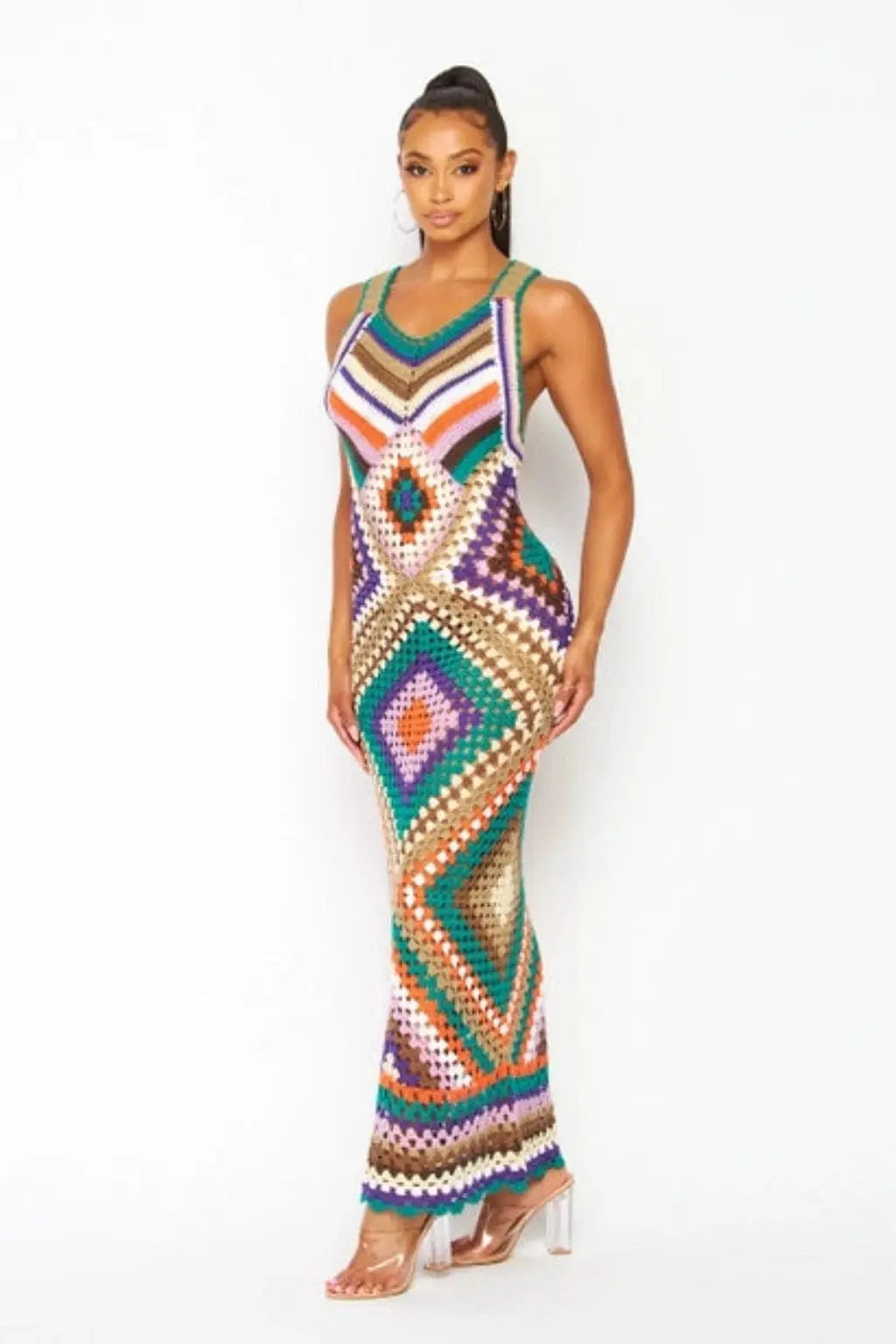 Dimond Knit Teal Maxi Dress Dress Epicplacess S Teal