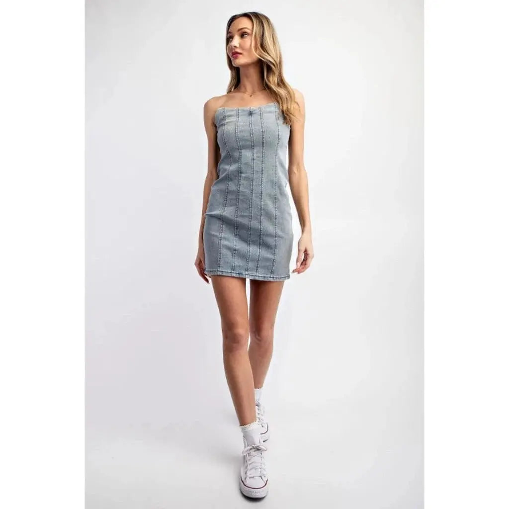 Dreamweaver Denim Mini Dress - Epicplacess