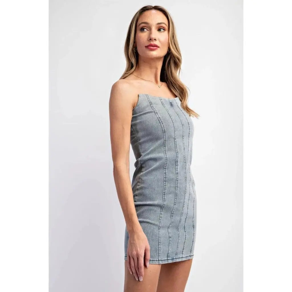 Dreamweaver Denim Mini Dress - Epicplacess