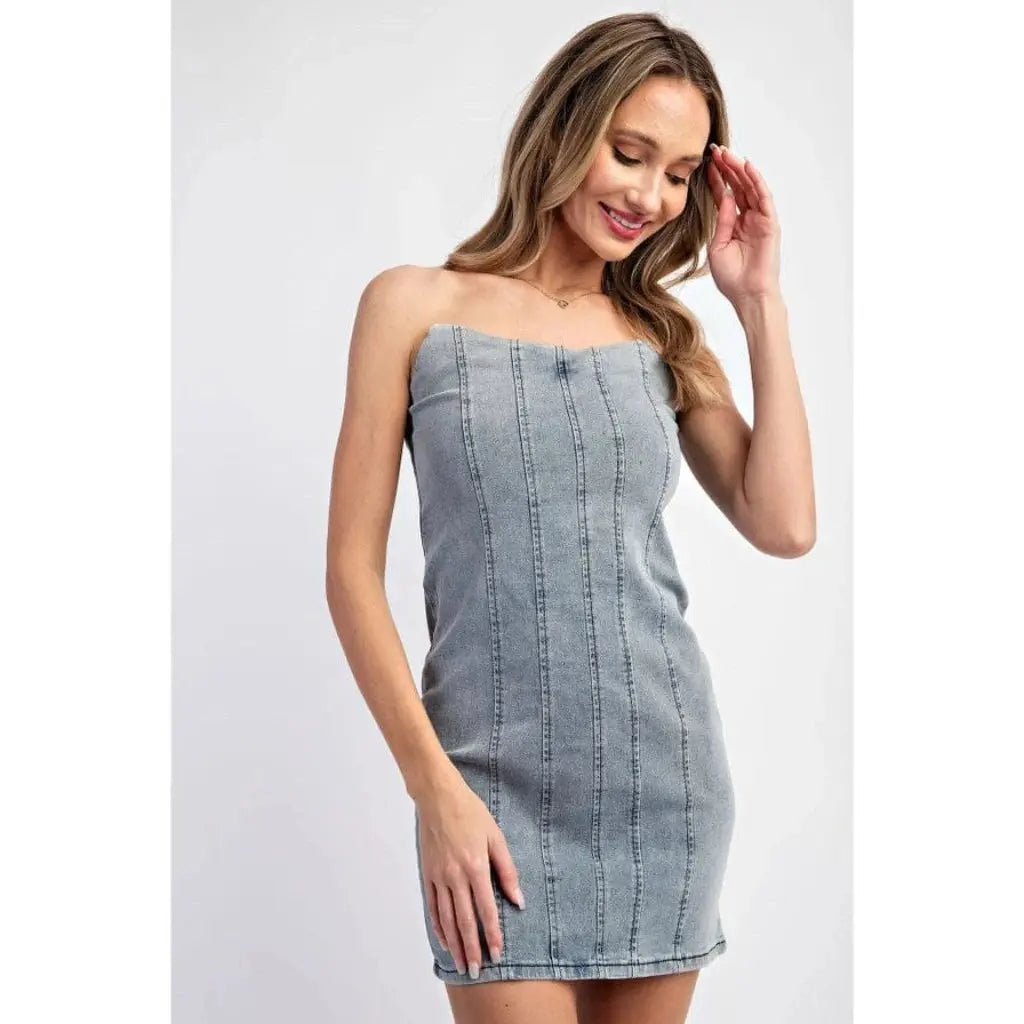 Dreamweaver Denim Mini Dress - Epicplacess