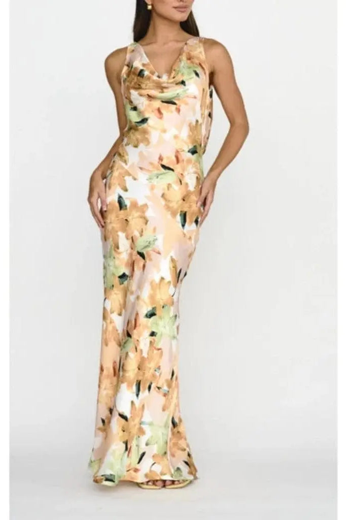 She Loves IT Yellow Floral Print Maxi Dress Dress Epicplacess XS Yellow