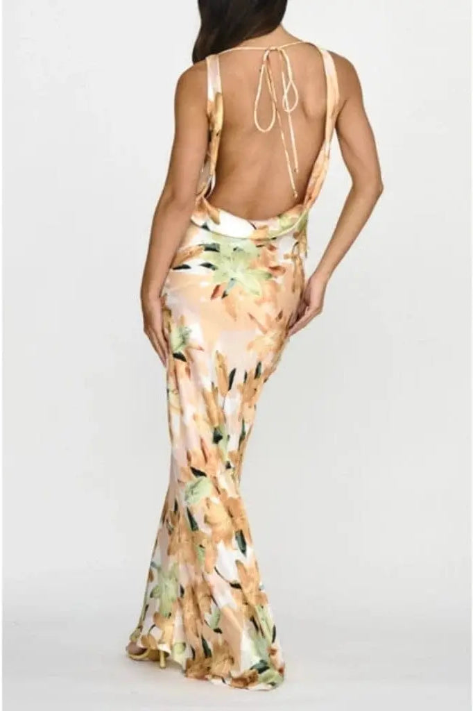 She Loves IT Yellow Floral Print Maxi Dress Dress Epicplacess S Yellow