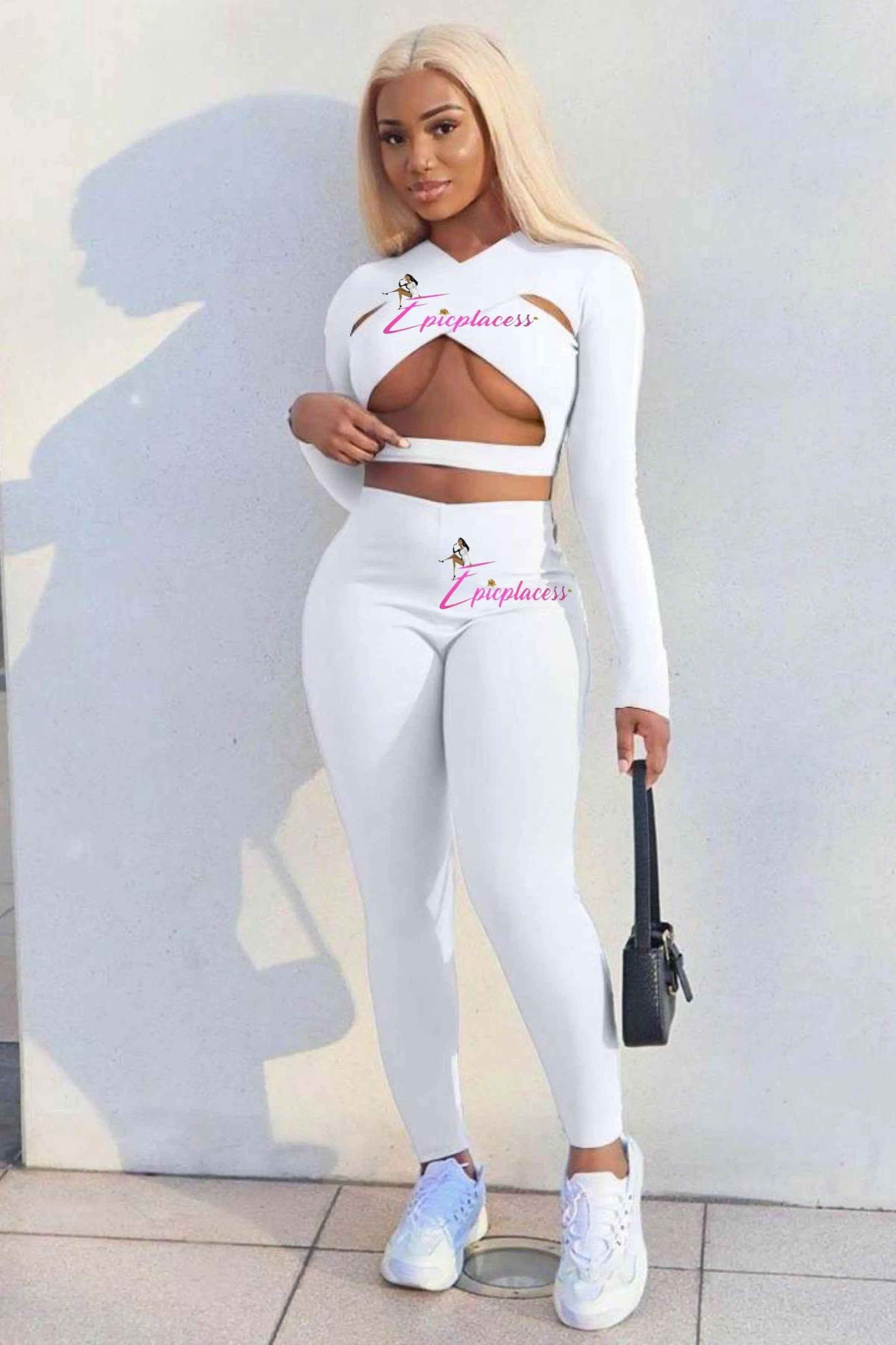 Lace-up jumpsuit set - Epicplacess