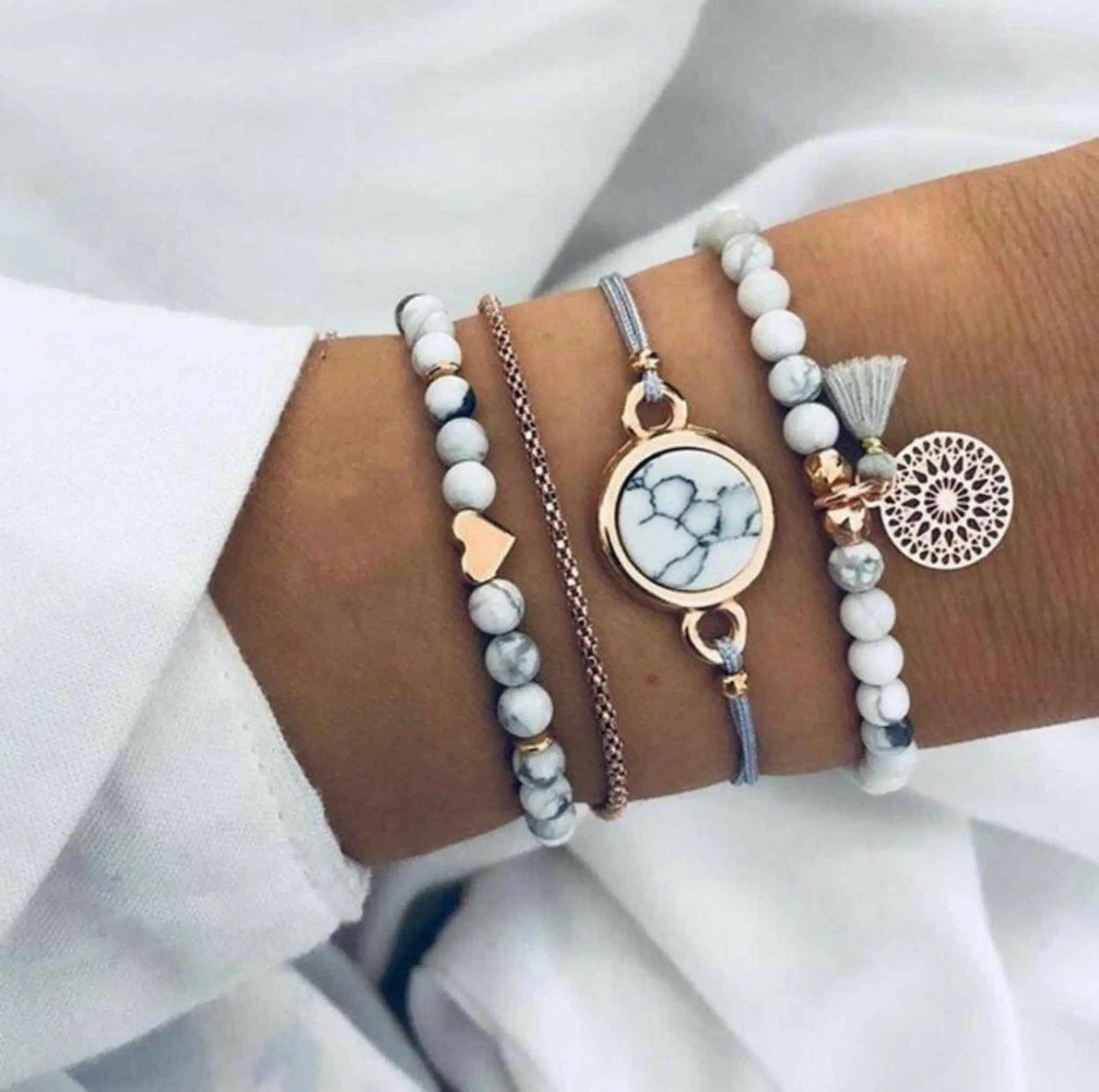 Pineapple layered bracelet set - Epicplacess