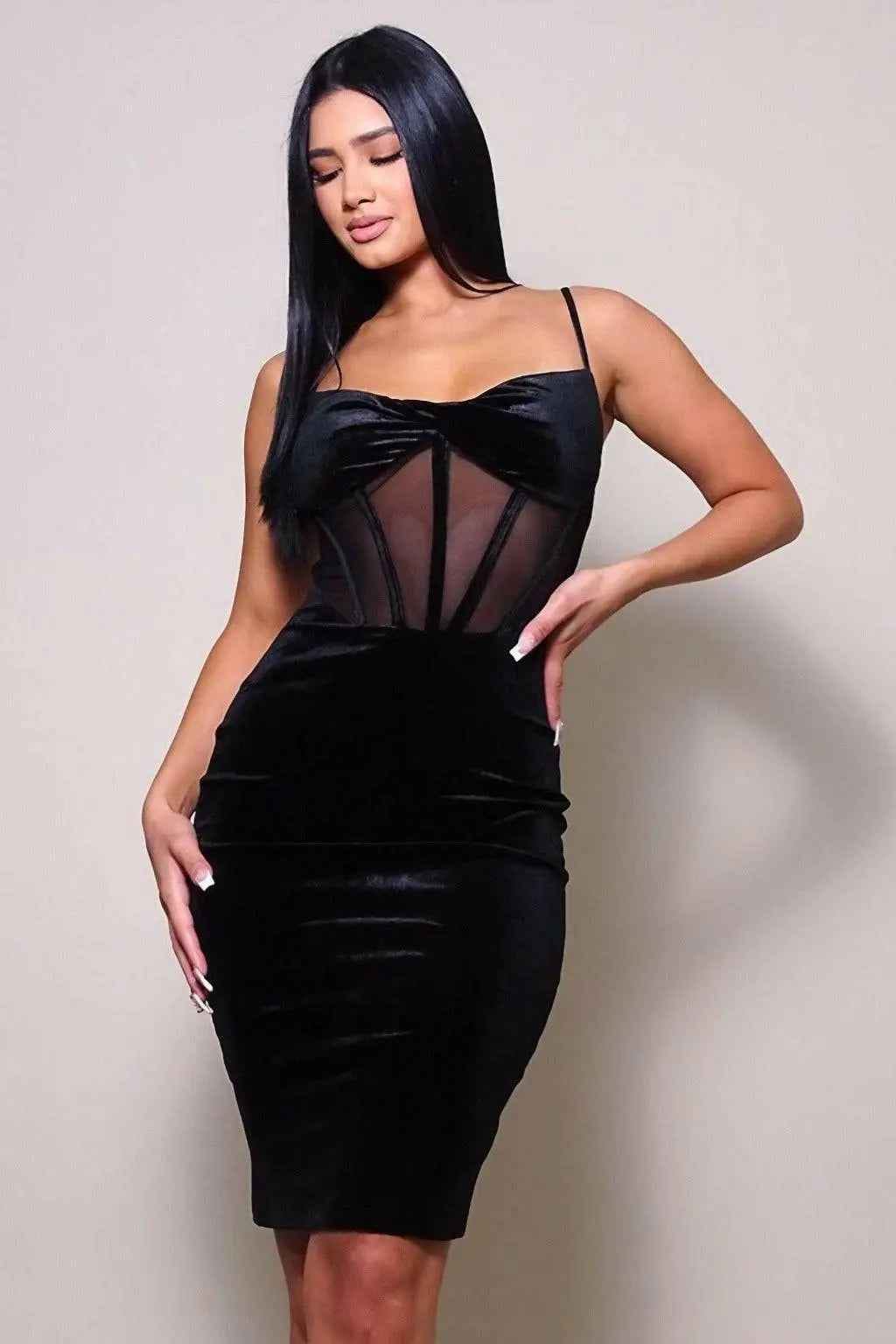 Bonded velvet dress final view - Epicplacess