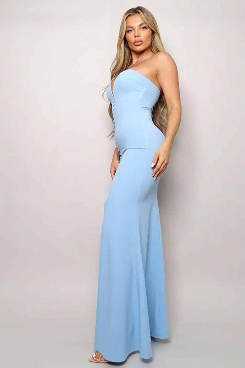 Blue mermaid dress front view - Epicplacess