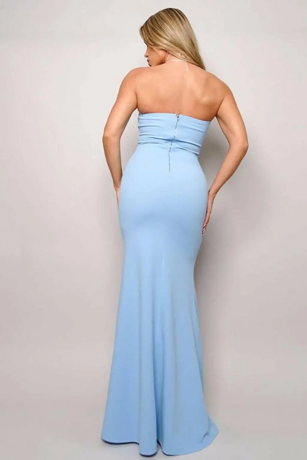 Blue maxi dress detail - Epicplacess