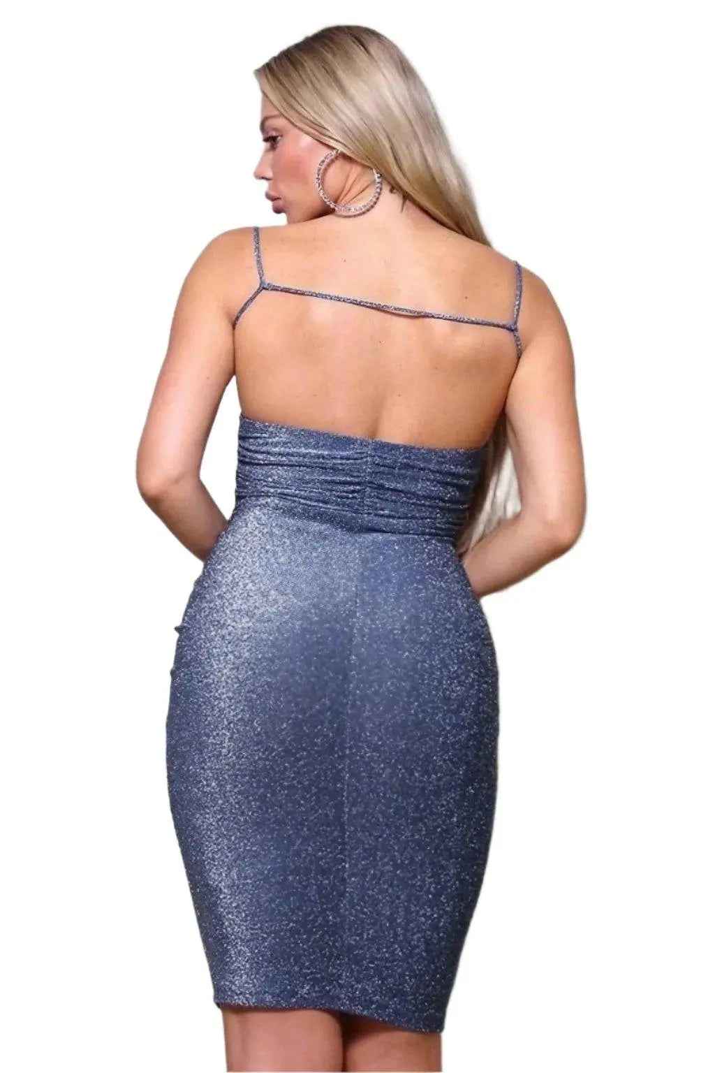 Blue mini dress detail - Epicplacess