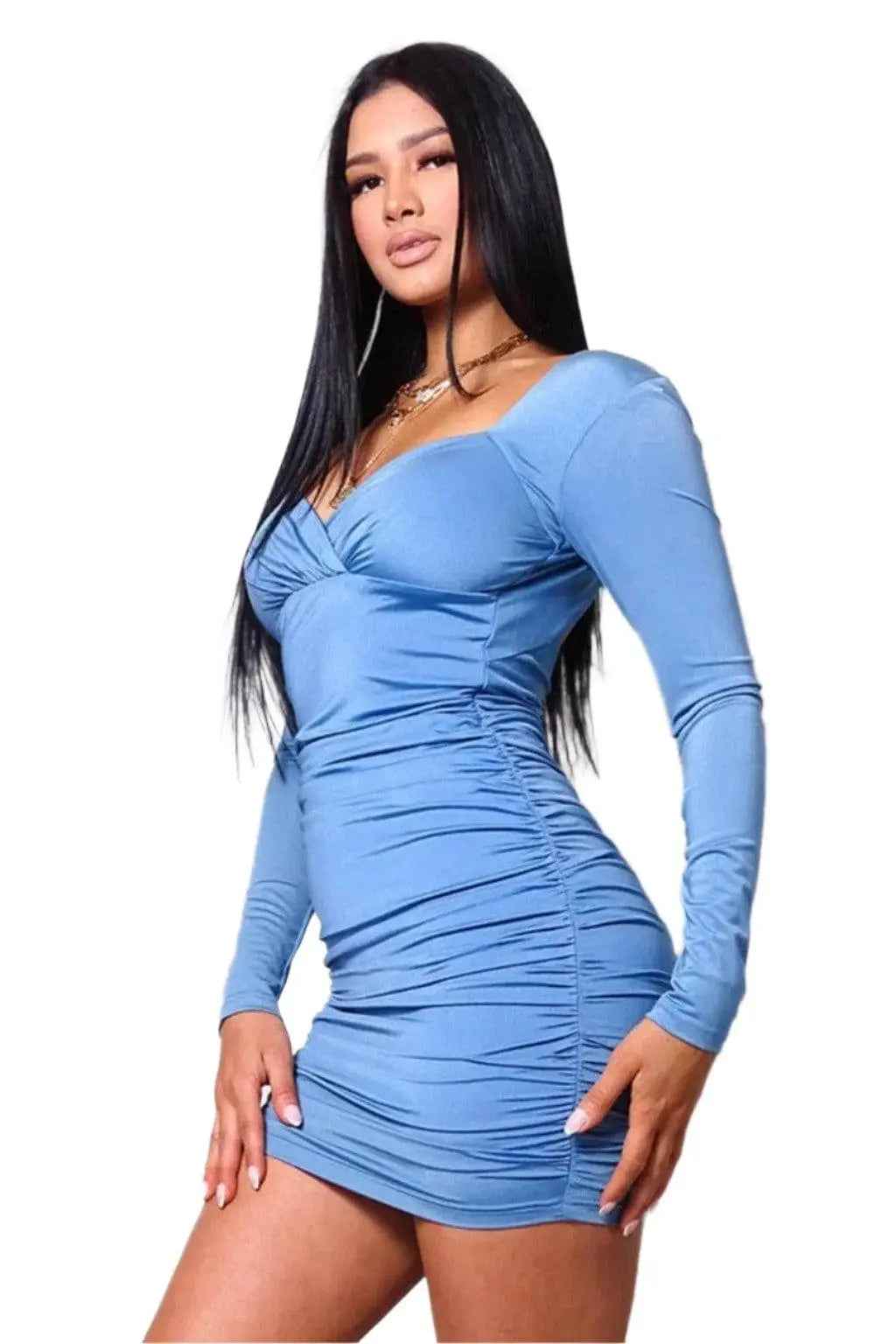 Ruched mini dress detail - Epicplacess