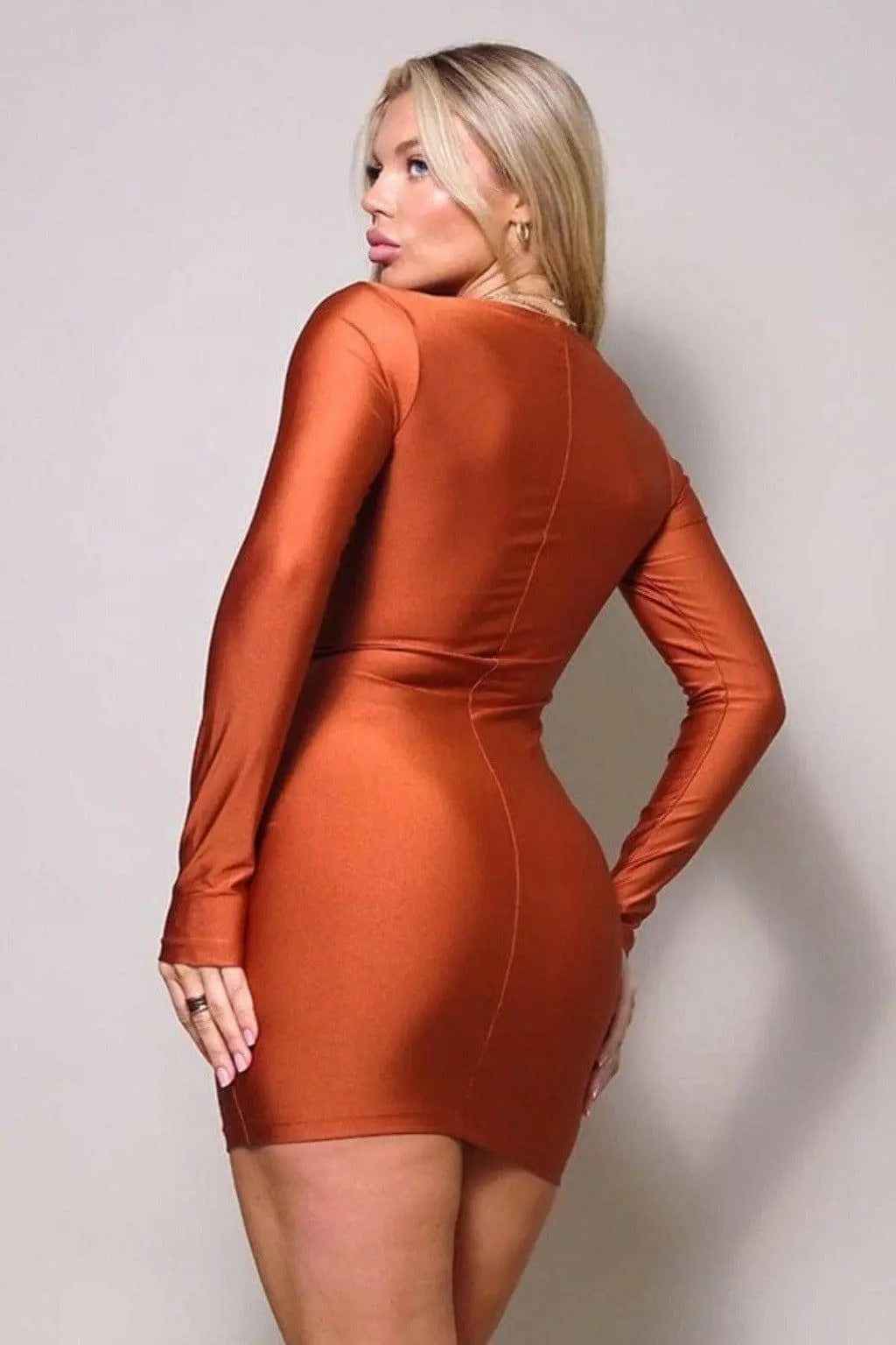 Orange dress side view - Epicplacess