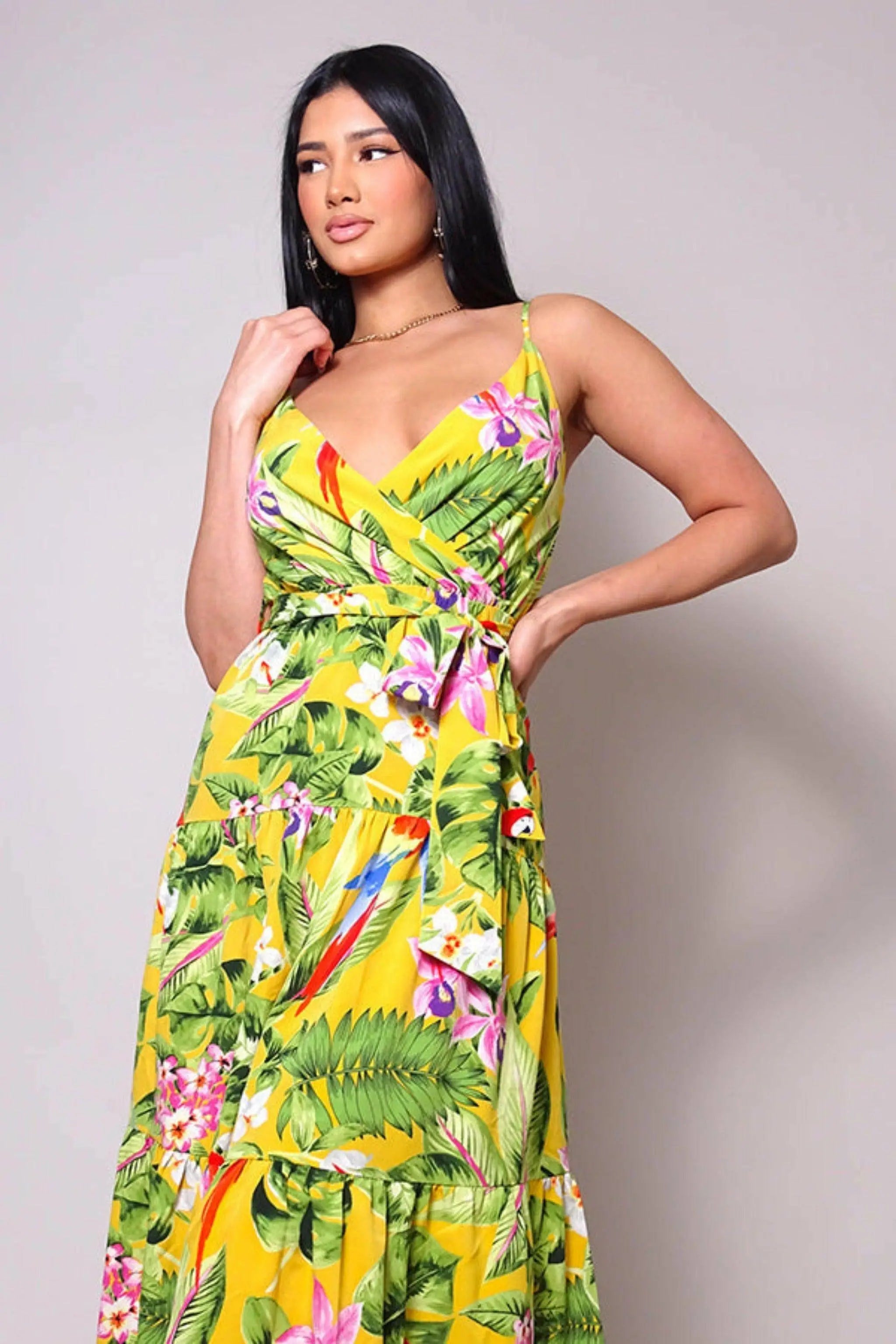 MAUI NIGHTS TROPICAL SUMMER MIDI DRESS Dress Epicplacess