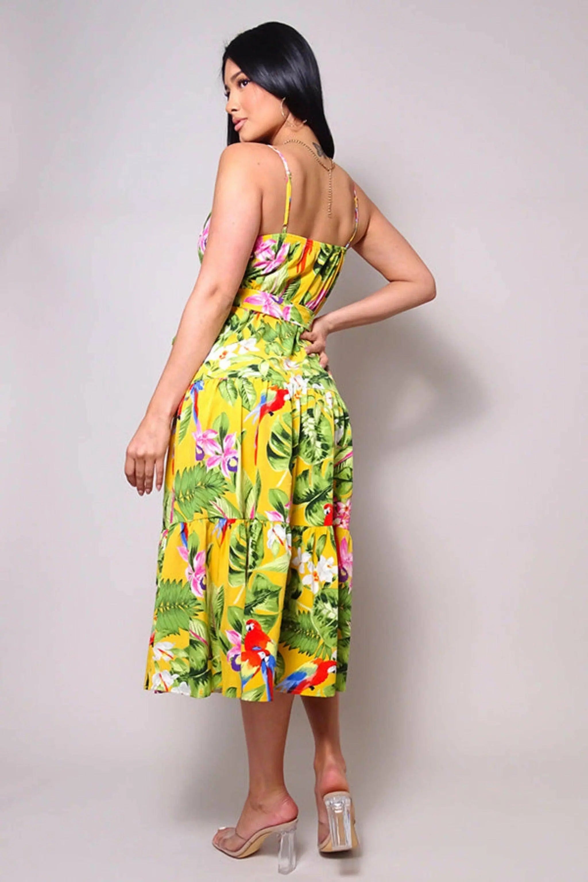 MAUI NIGHTS TROPICAL SUMMER MIDI DRESS Dress Epicplacess