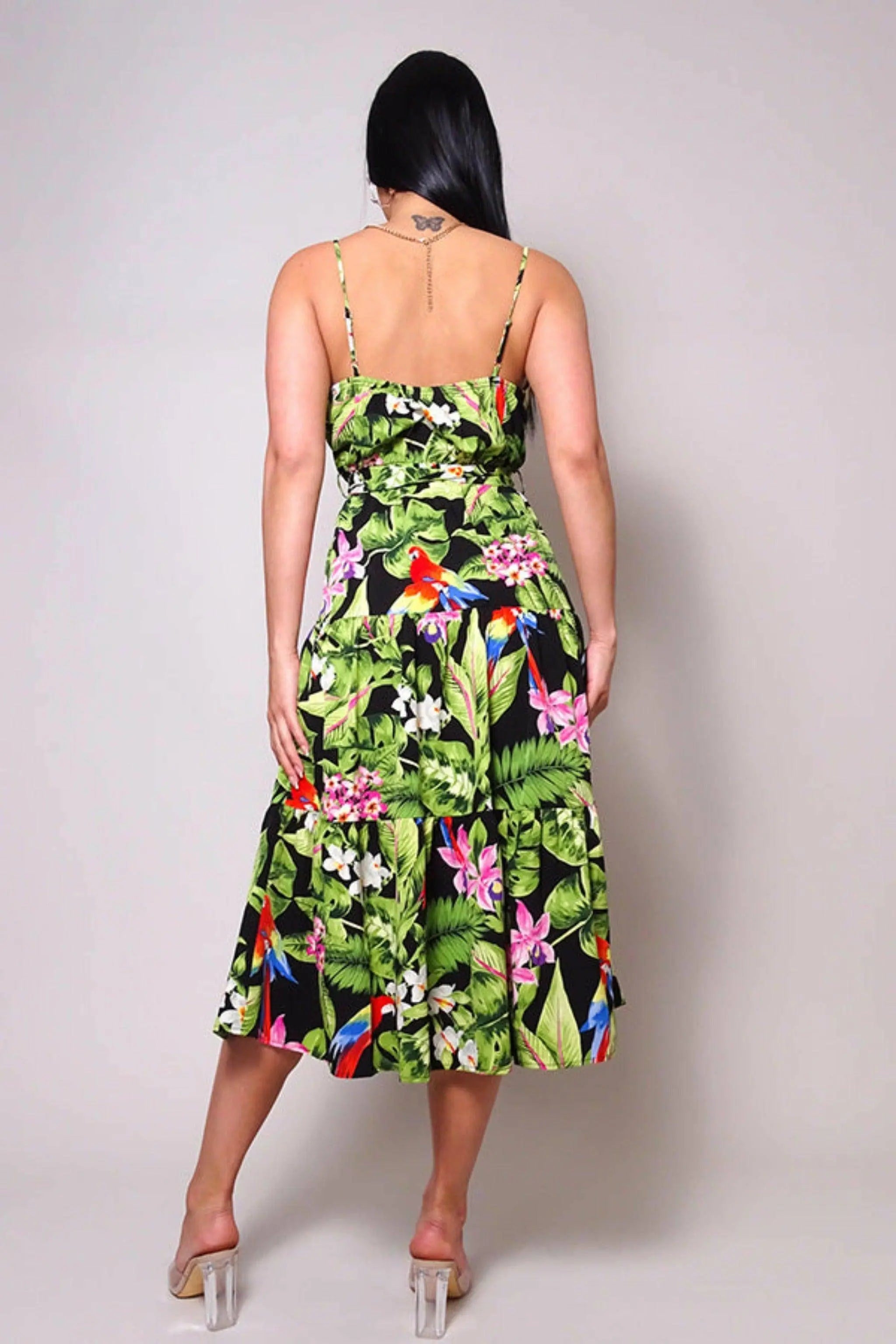 MAUI NIGHTS TROPICAL SUMMER MIDI DRESS Dress Epicplacess