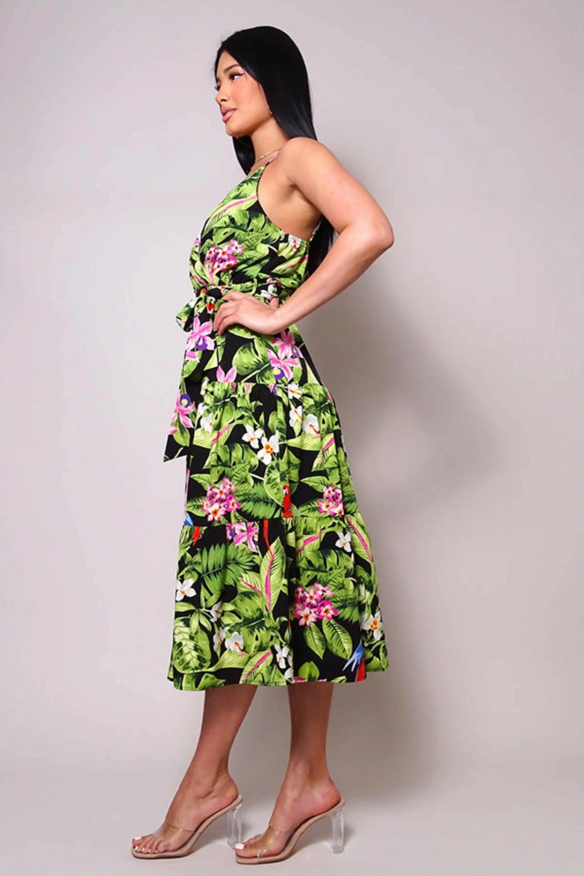 MAUI NIGHTS TROPICAL SUMMER MIDI DRESS Dress Epicplacess