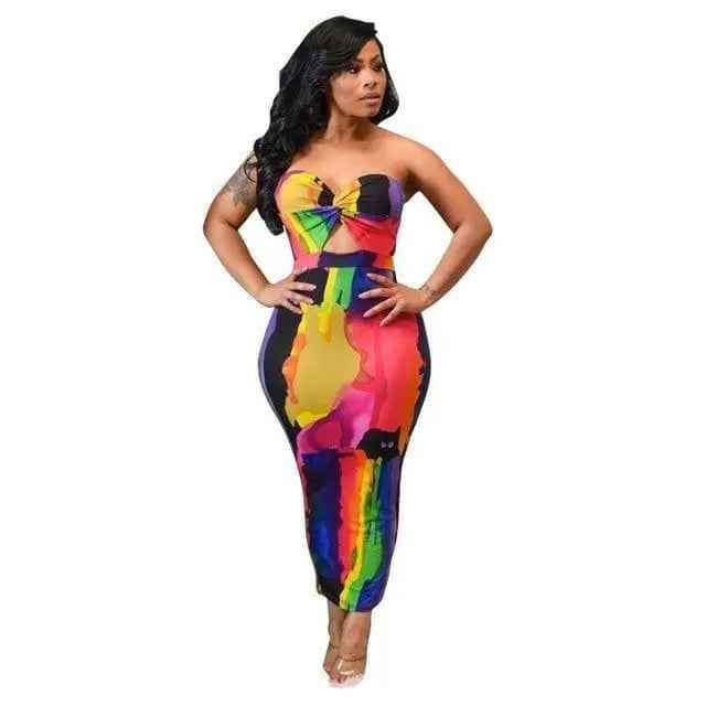 The Neon Tie-Dye Midi Dress