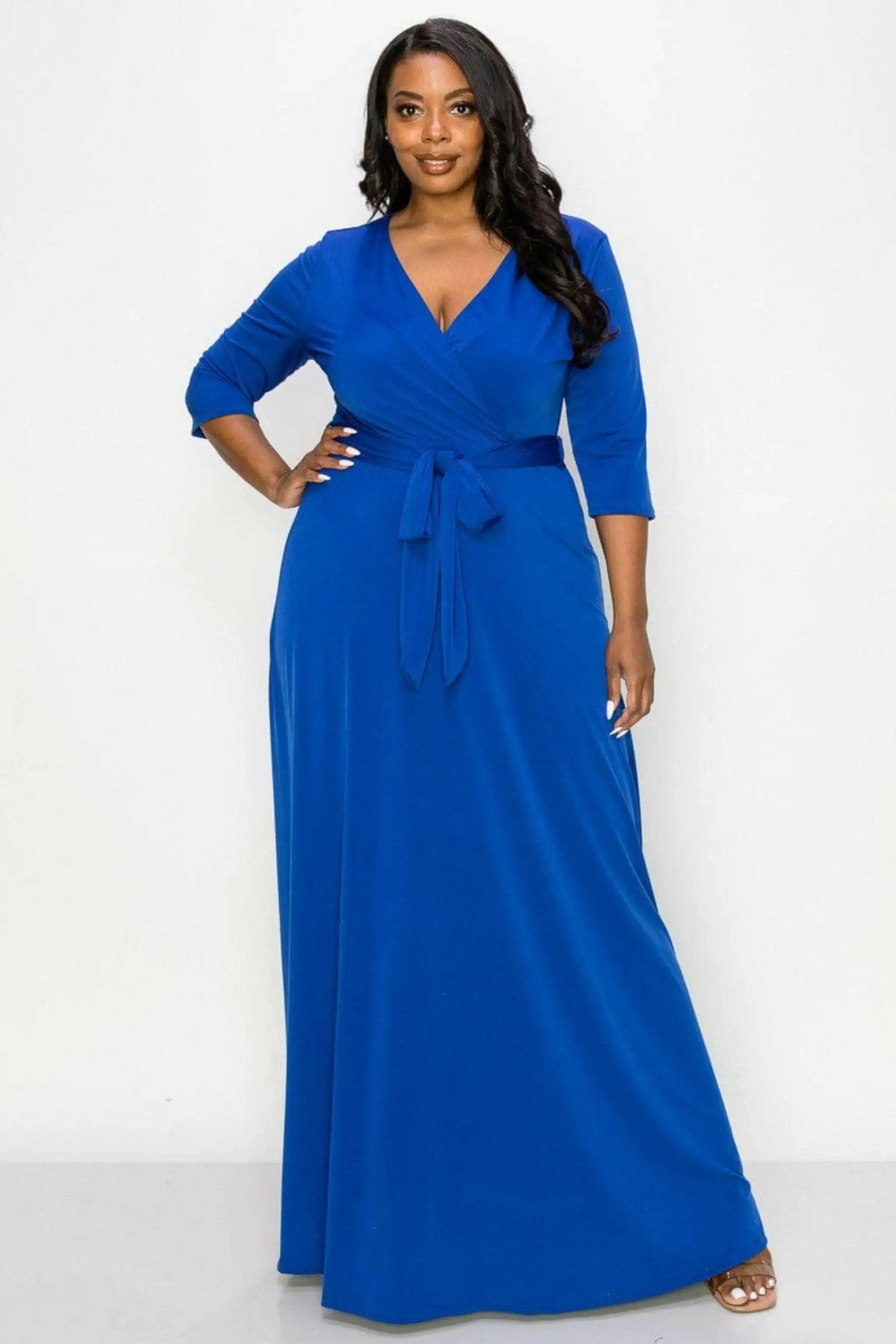 Plus size maxi dress outfit view - Epicplacess