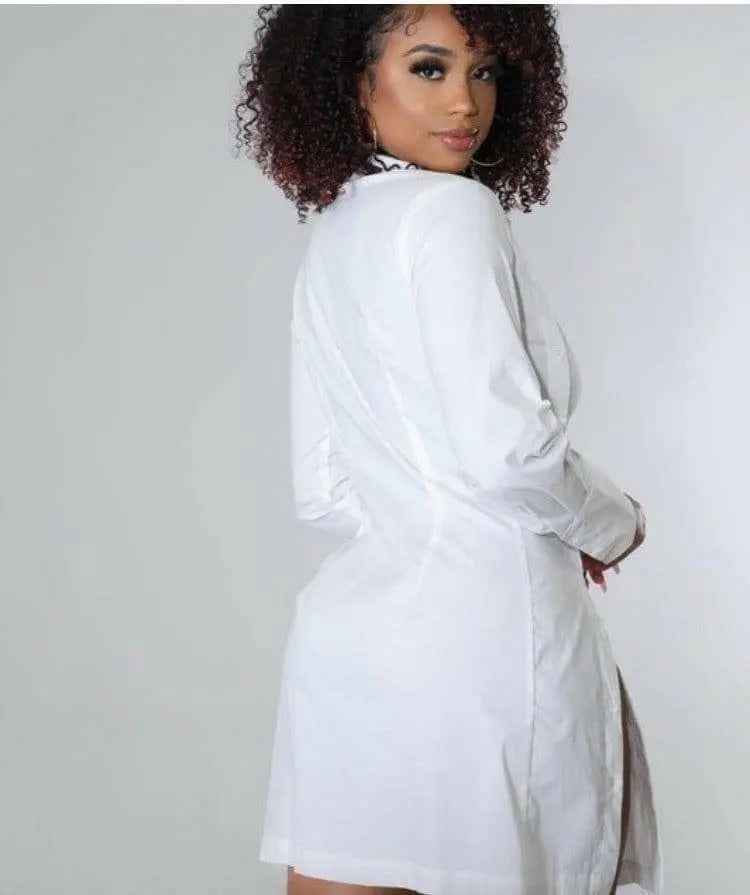 OMG Styles mini shirt dress front view - Epicplacess