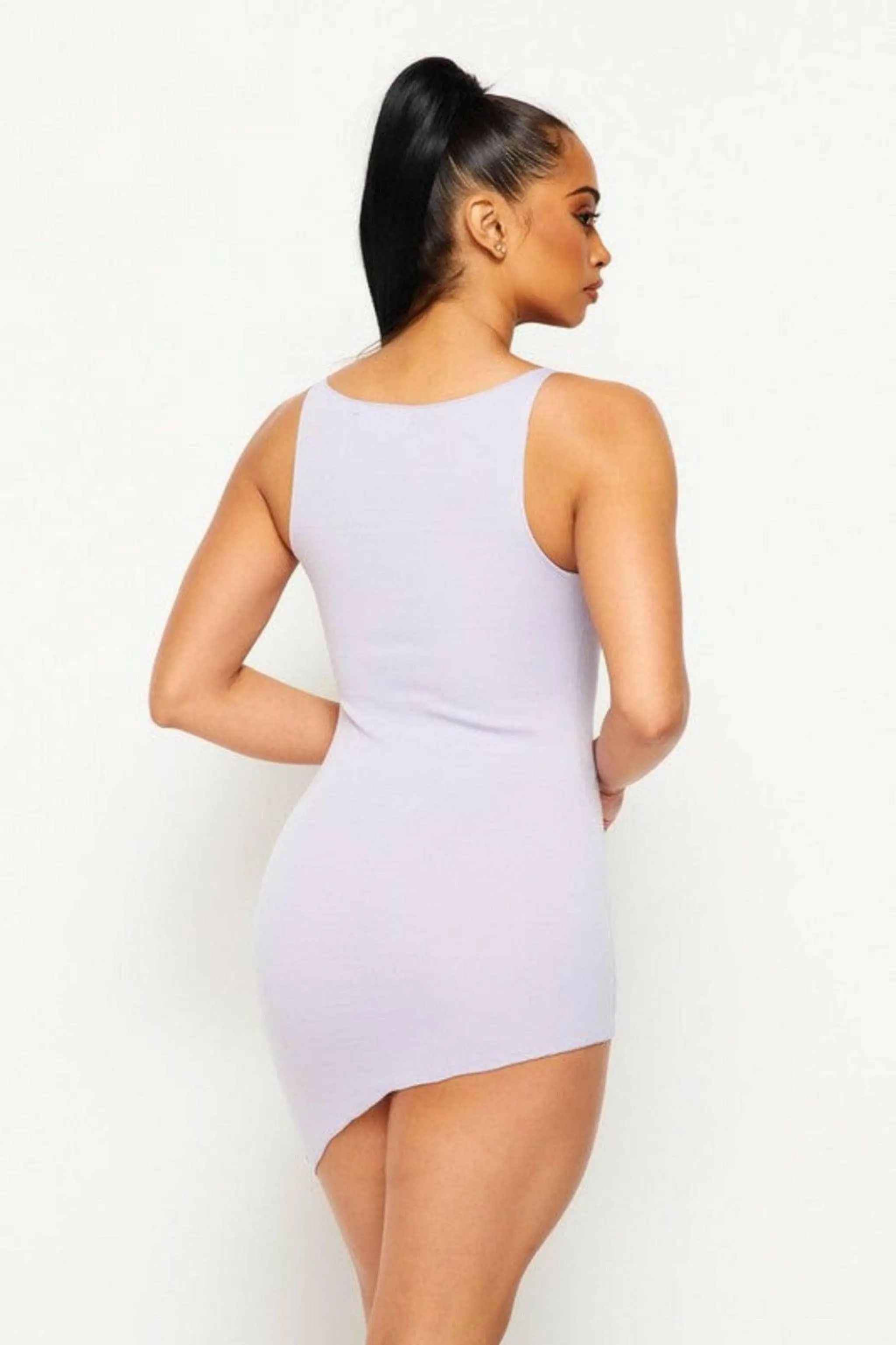 Ribbed mini dress outfit view - Epicplacess
