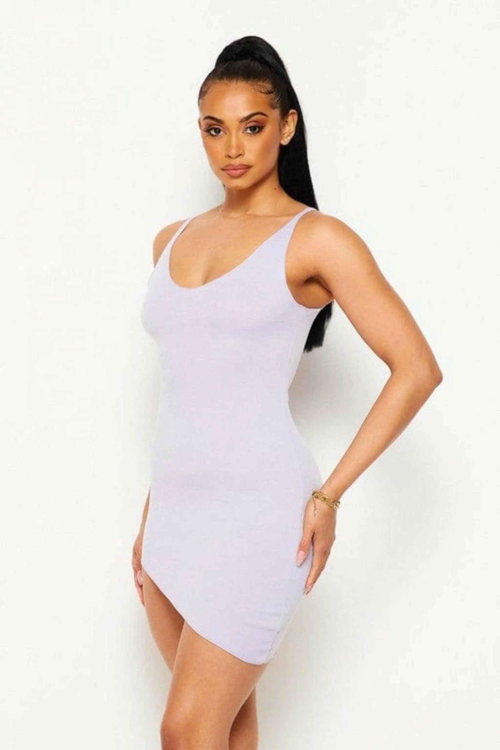 Ribbed mini dress back view - Epicplacess