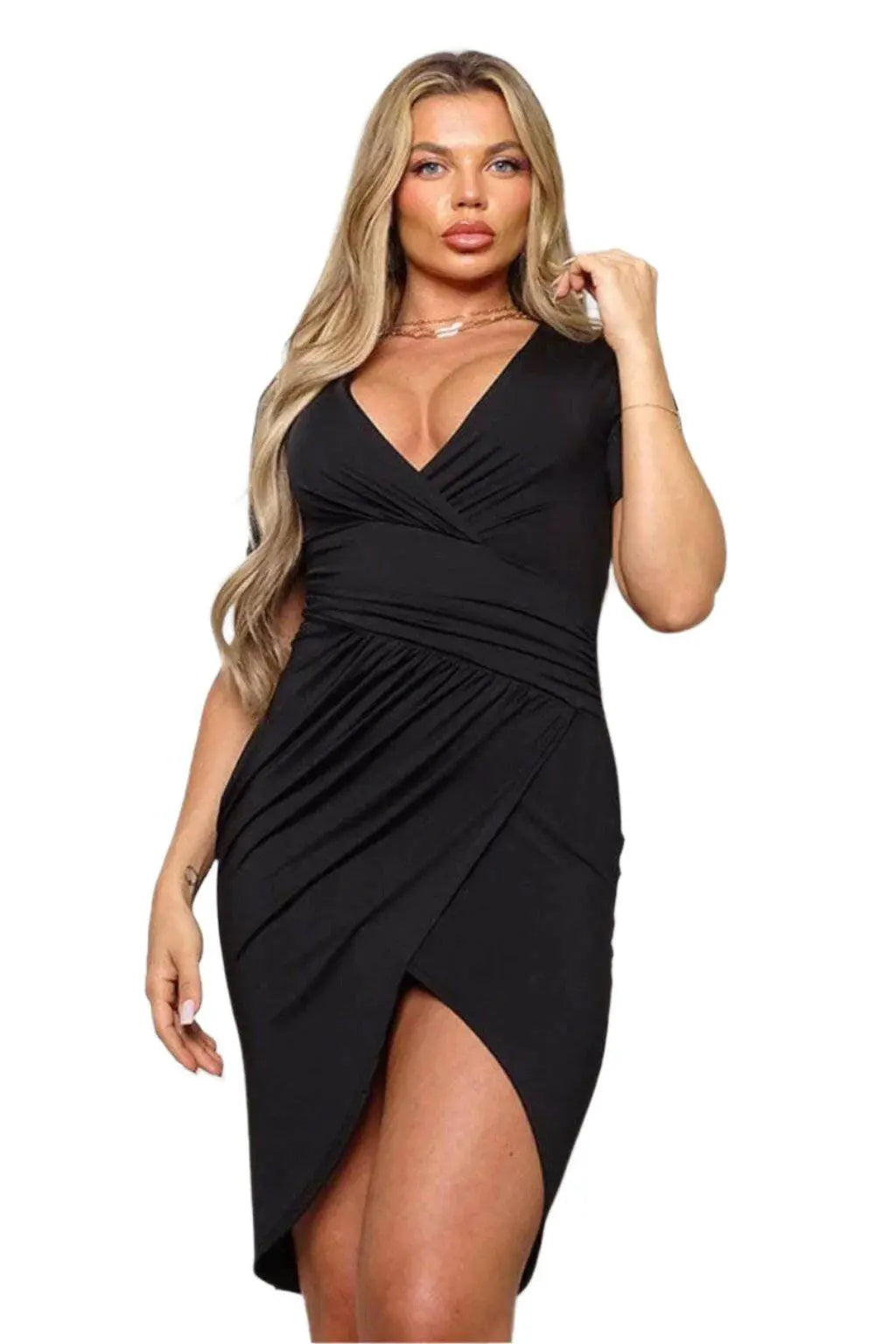 Alexandra Draped Mini Dress - Epicplacess