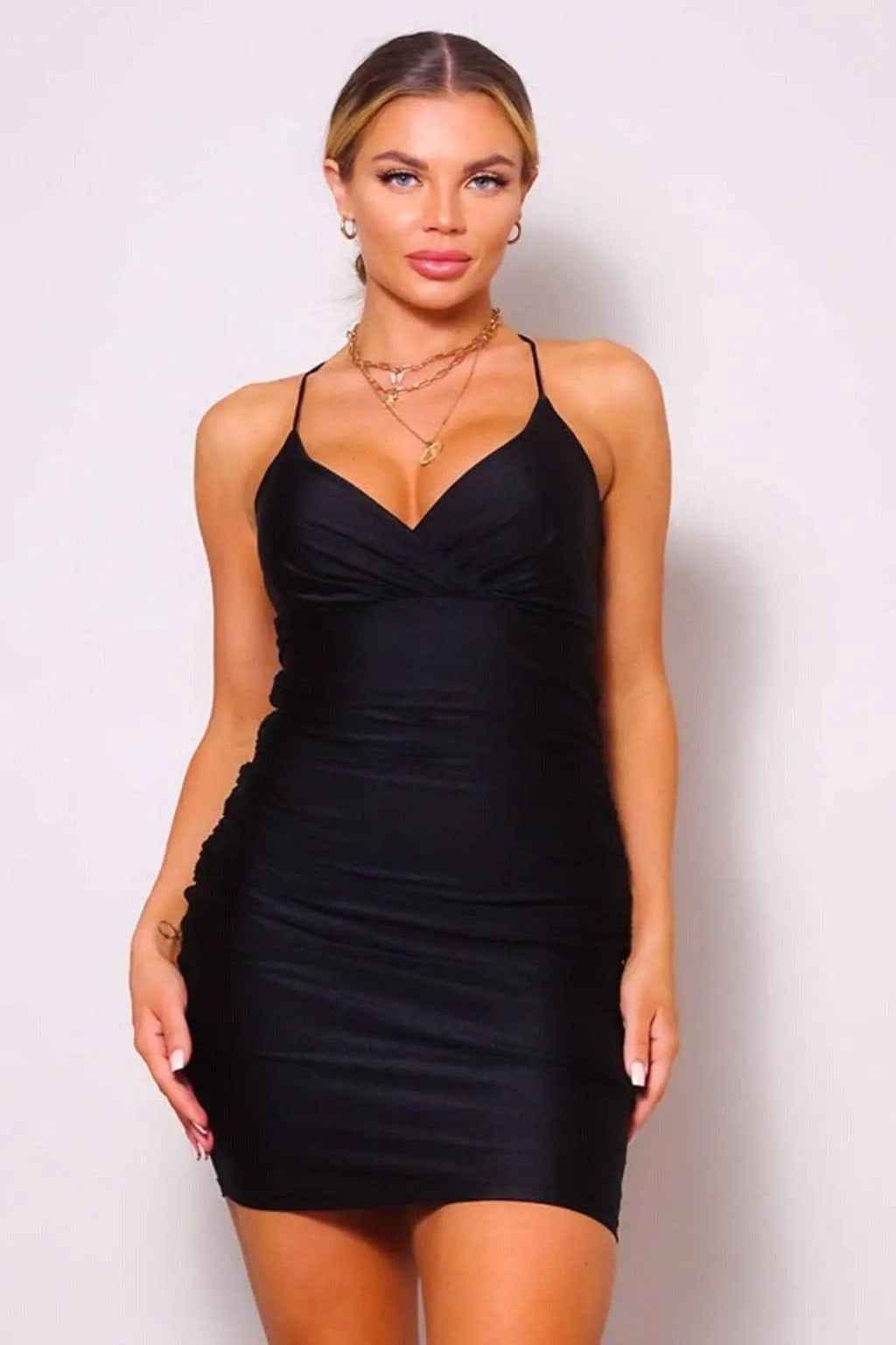 Black lattice mini dress - Epicplacess
