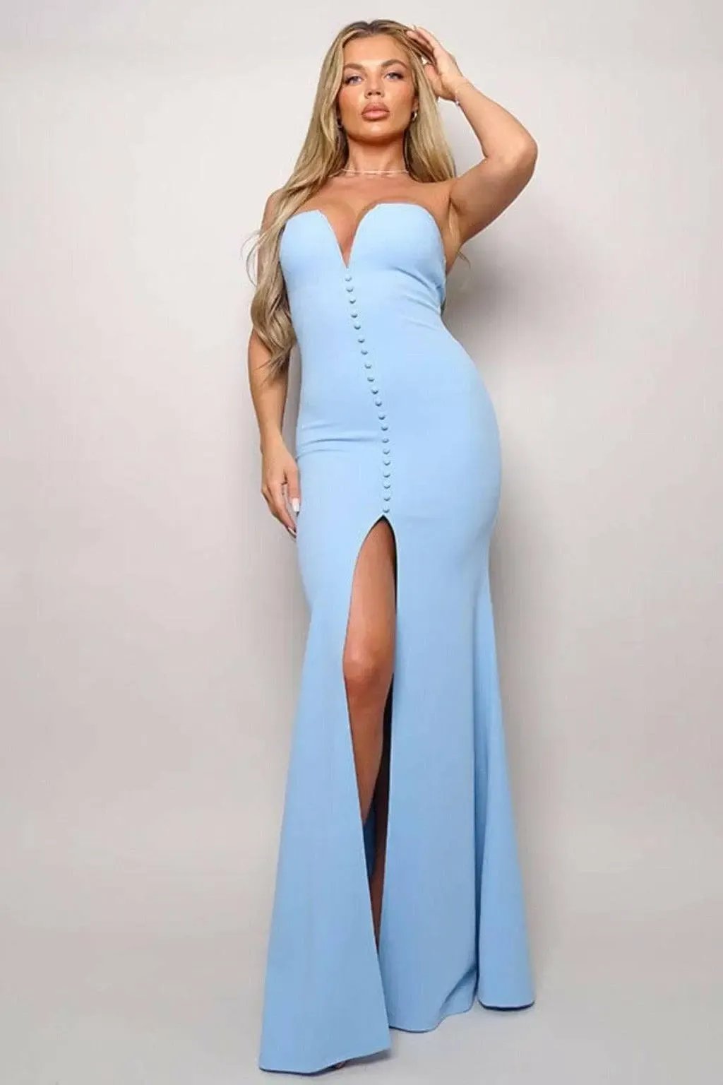 Bottega blue mermaid maxi dress - Epicplacess