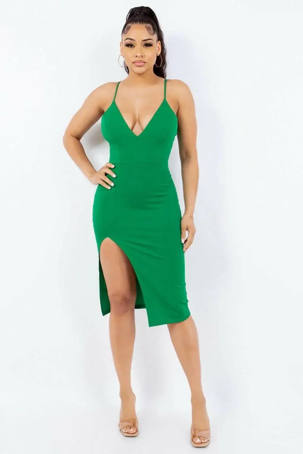 Talia midi dress back view - Epicplacess