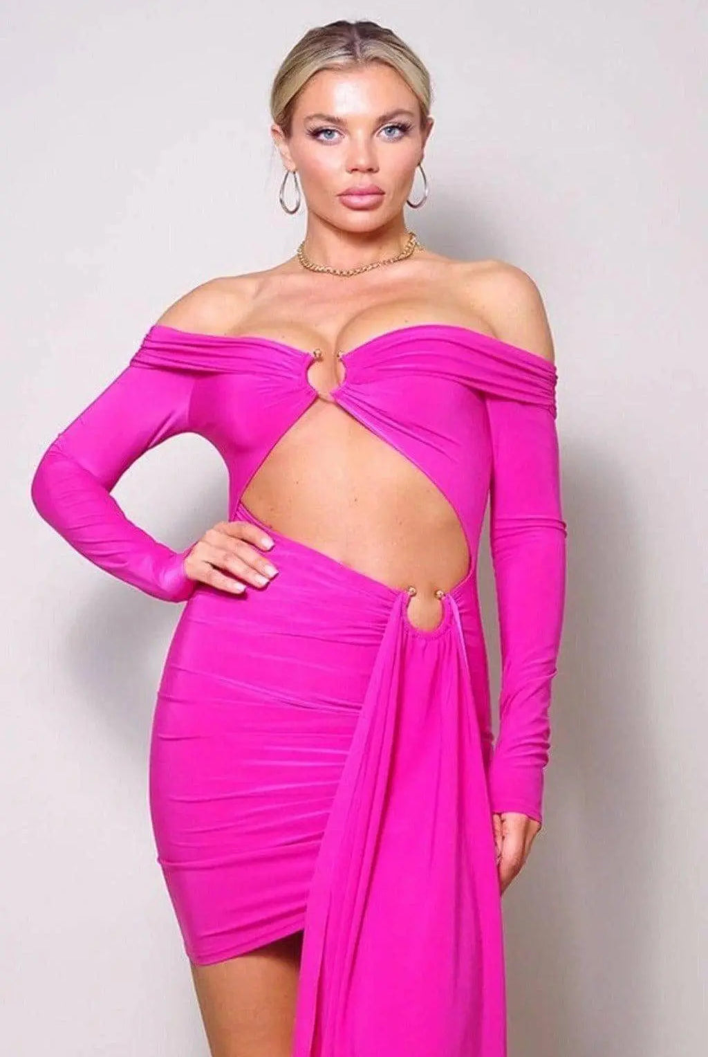 Ring Out Off Shoulder Mini Dress DRESS Epicplacess S Pink
