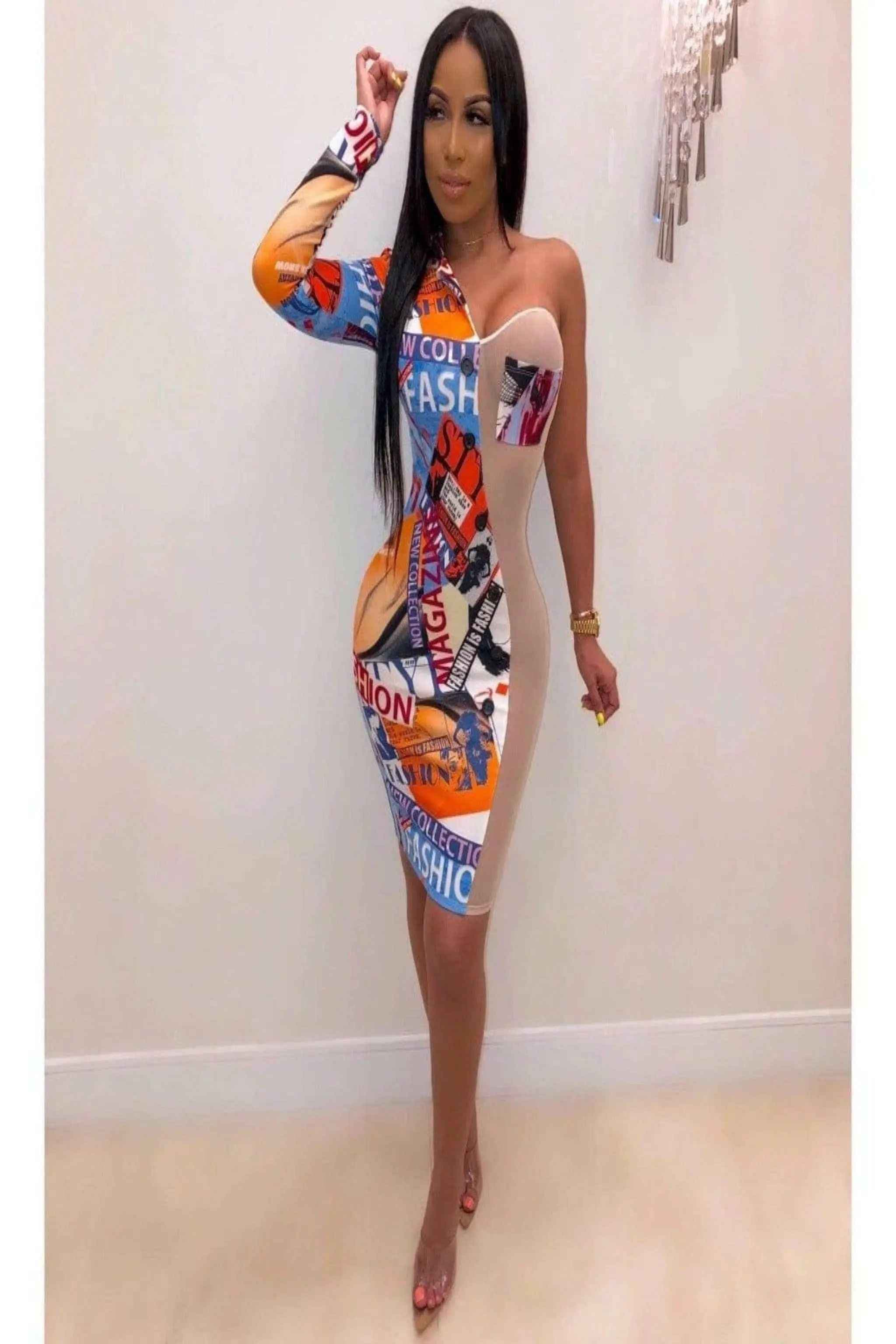 One-shoulder mini dress - Epicplacess