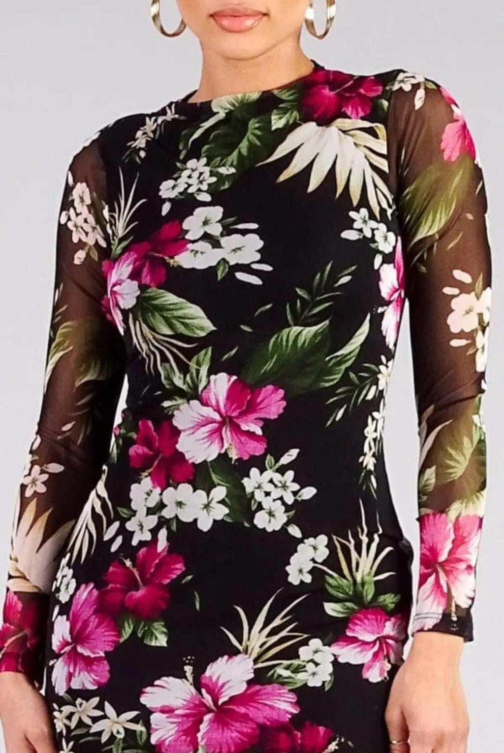 Sophisticated Feminine Floral Mini Dress DRESS Epicplacess
