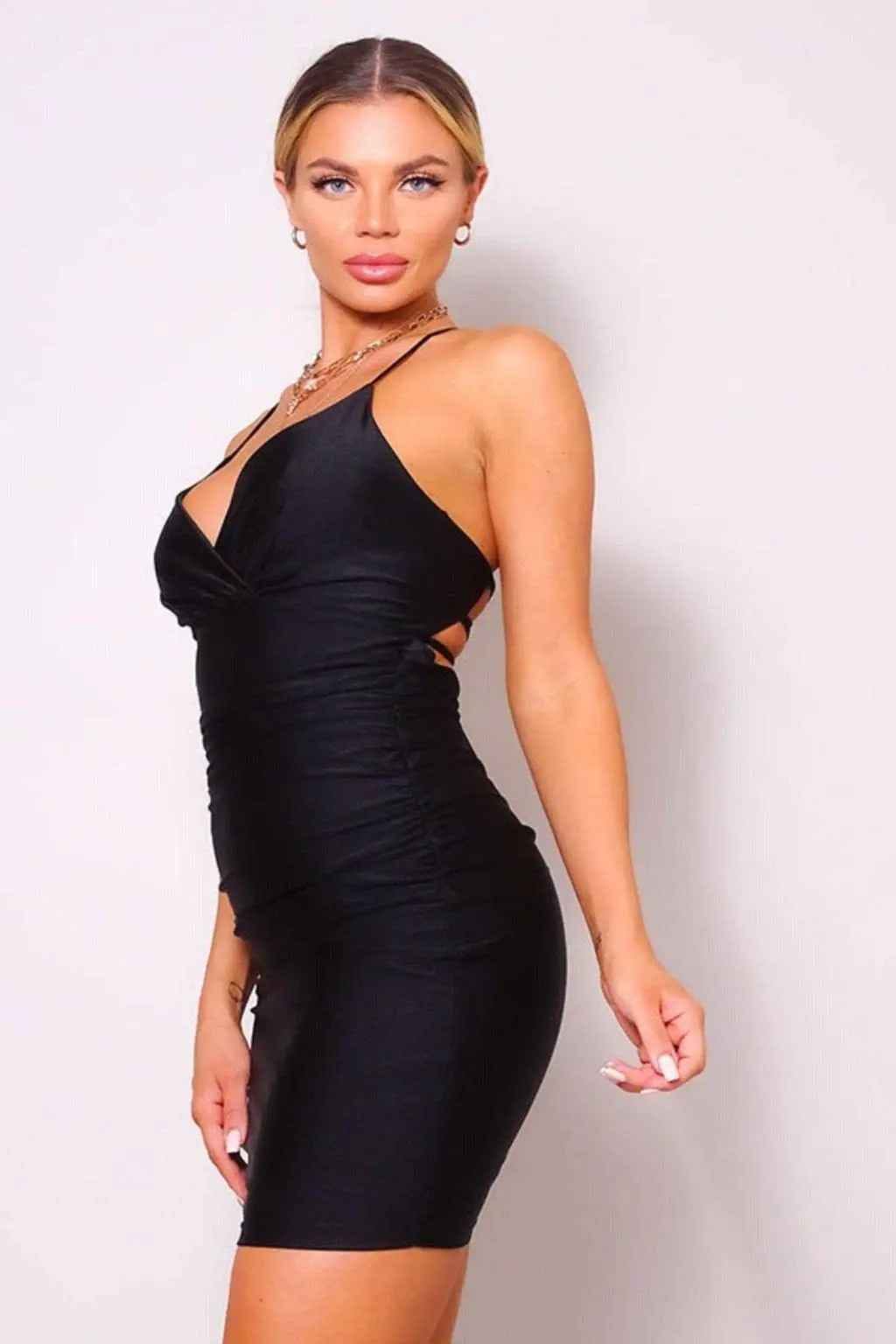 Lattice mini dress front view - Epicplacess