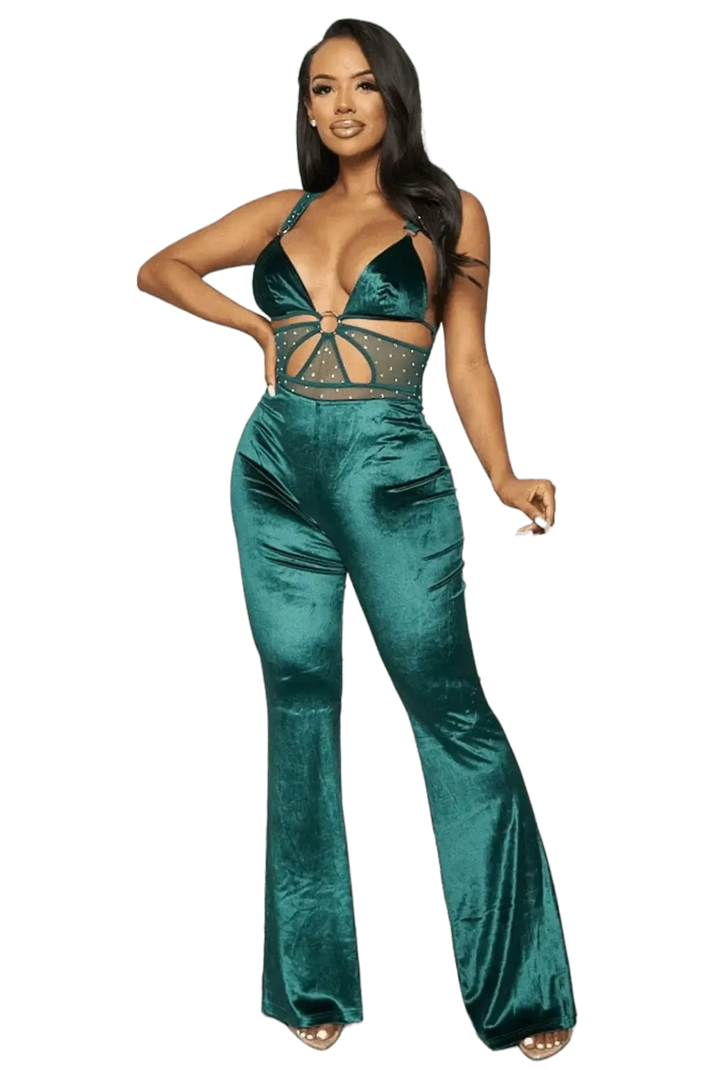 Black velvet jumpsuit - Epicplacess