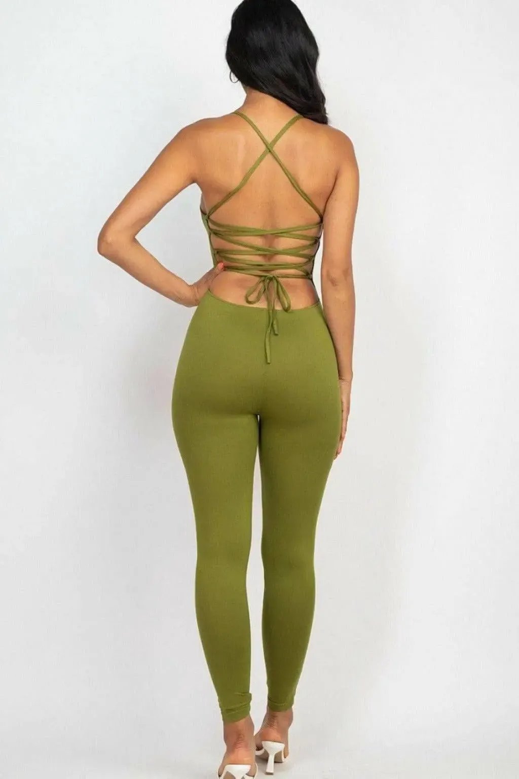 Linen jumpsuit side view - Epicplacess
