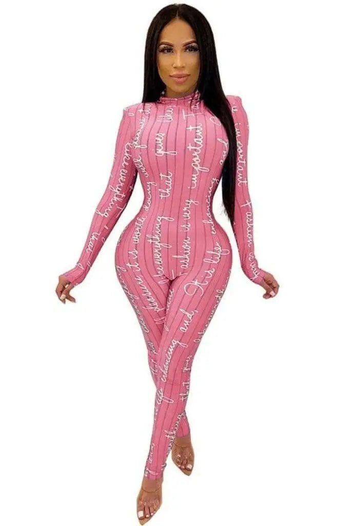 Marcella Letters Print Jumpsuits jumpsuits Epicplacess