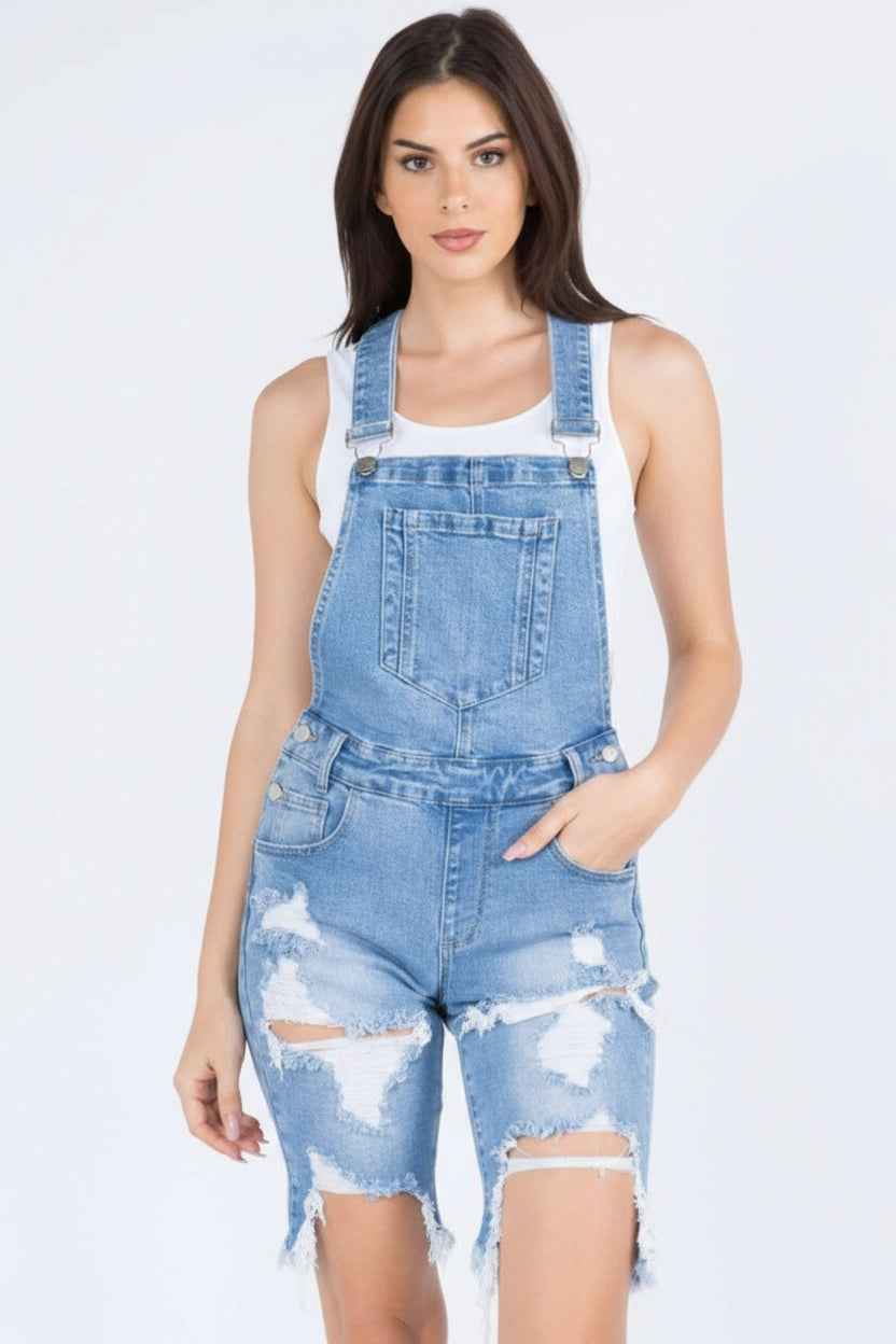 Blue denim short overalls - Epicplacess