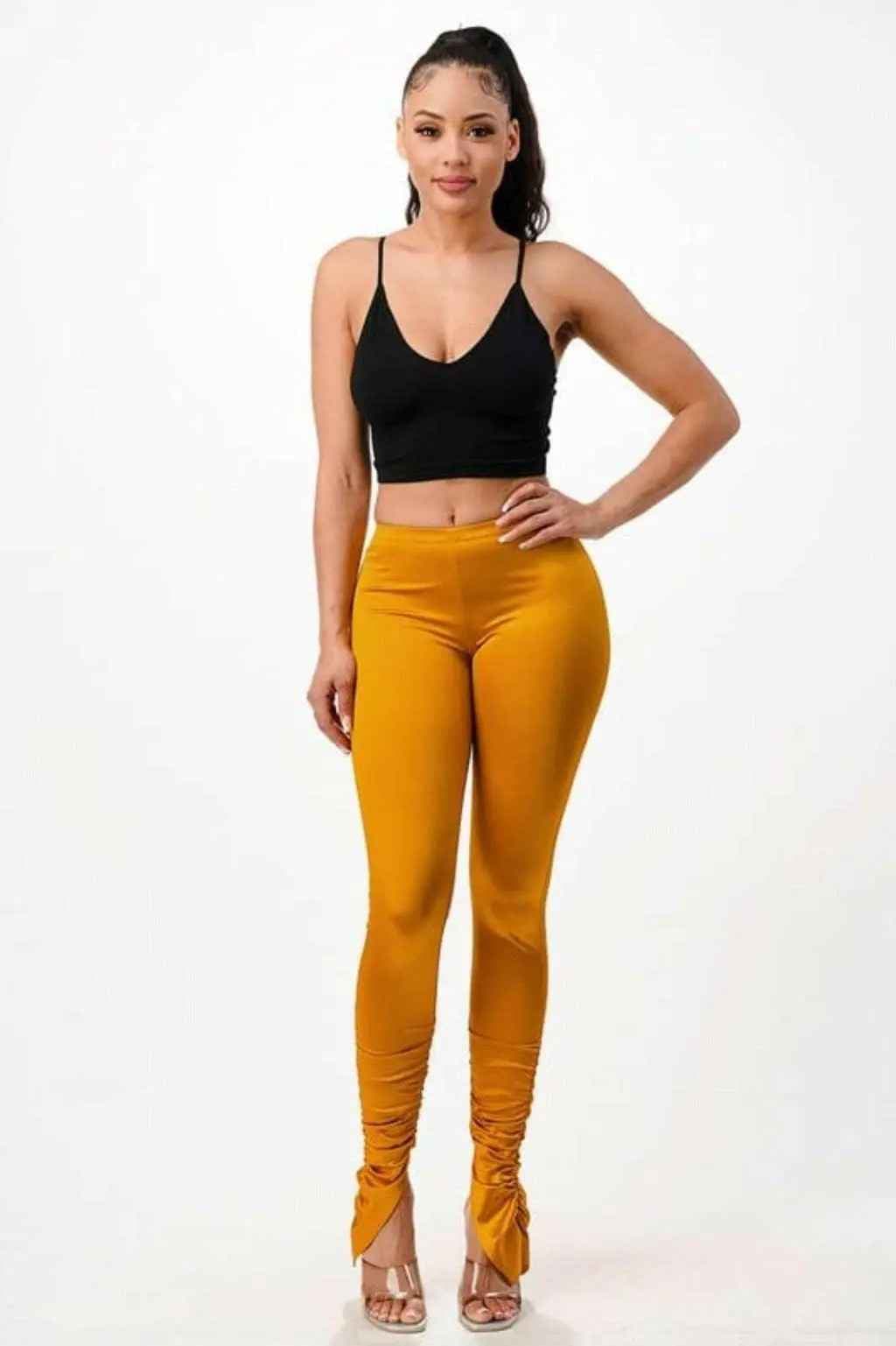 Ruched hem pants back view - Epicplacess