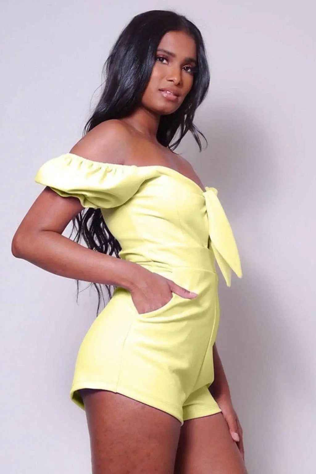 Yellow romper back view - Epicplacess