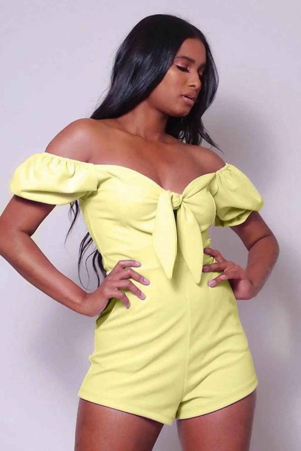 Yellow romper front view - Epicplacess