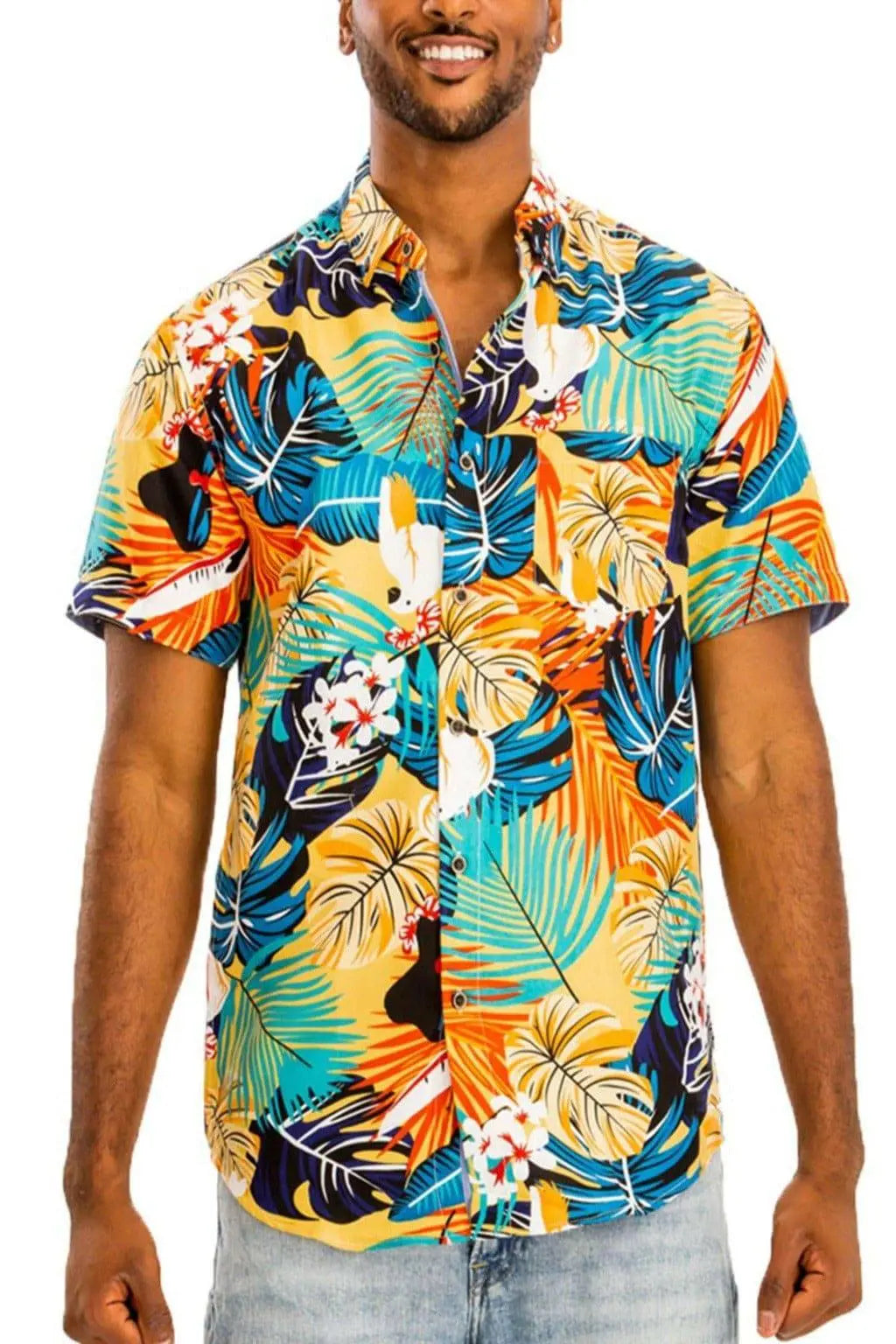 Weiv Hawaiian Print Button Down Shirts - Epicplacess
