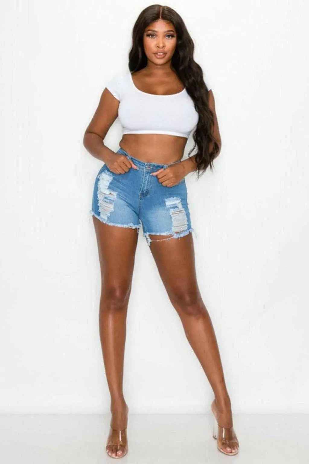Stay Cool All Day Denim Shorts